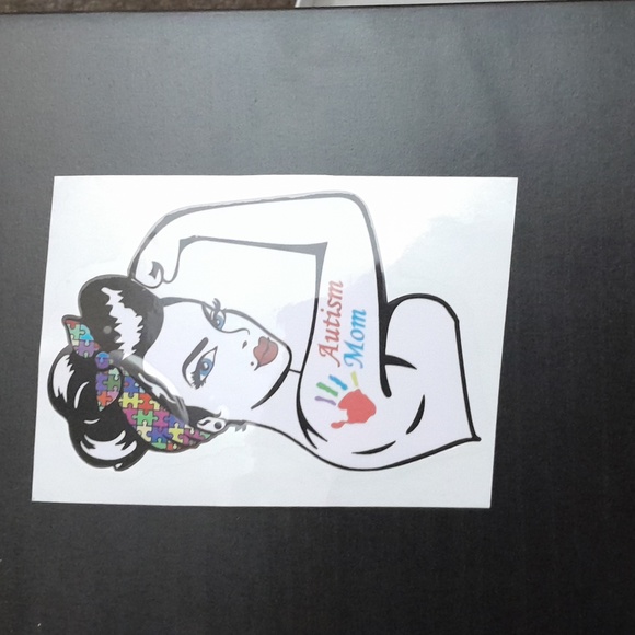 Autism Mom Strong Awareness Sticker - Picture 1 of 4
